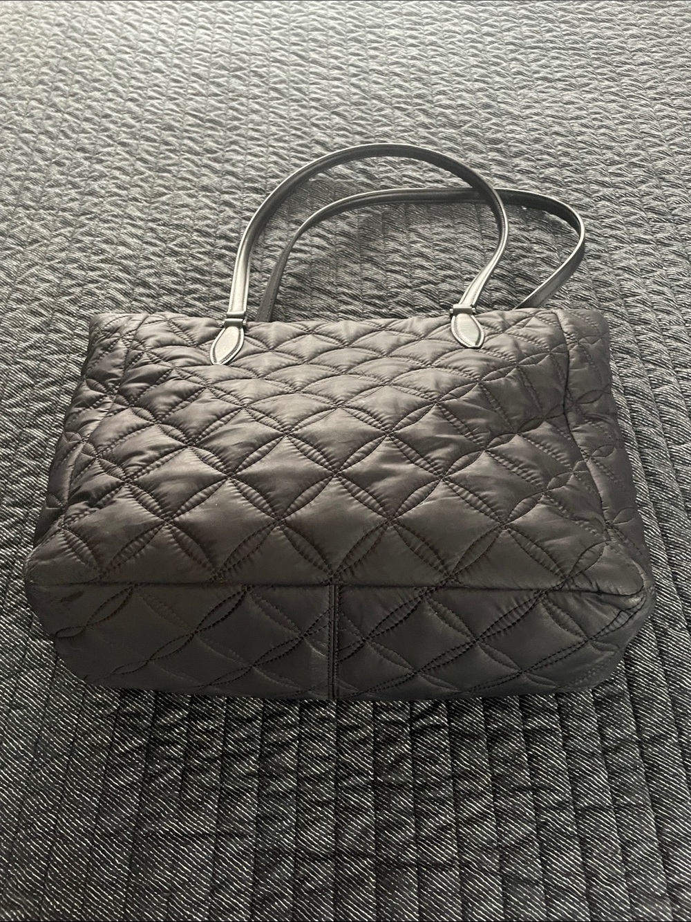kate spade Black Quilted Tote Bag and Cosmetic Bag Set - Picture 10 of 16
